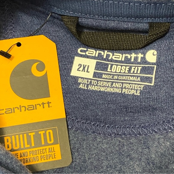 NWT CARHARTT Men's Loose Fit Mid Weight Logo Graphic Hooded Sweatshirt Size 2XL - Picture 4 of 13